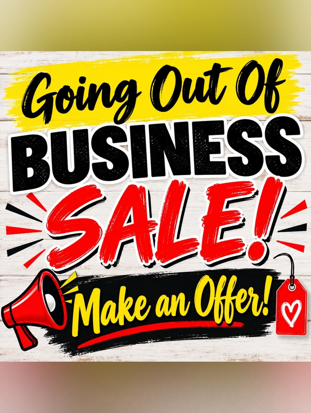 Going Out of Business Sale!